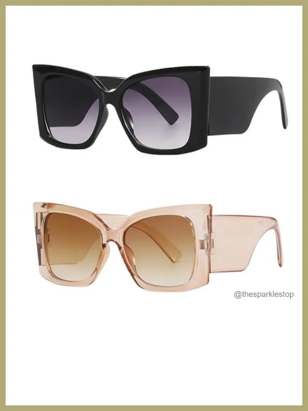 Oversized Square Y2K Sunglasses UV400 Protection for Women Men